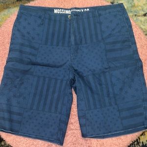 Mossimo supply co men’s size 38 flag printed shorts navy blue